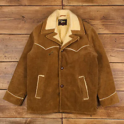 Buy Vintage Envoy Corduroy Jacket M 70s Quilt Lined Corduroy Brown Button • 50.39£