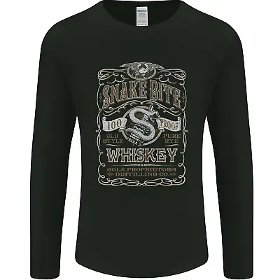 Buy Snakebite Whiskey Whisky Biker Motorcycle Mens Long Sleeve T-Shirt • 12.99£