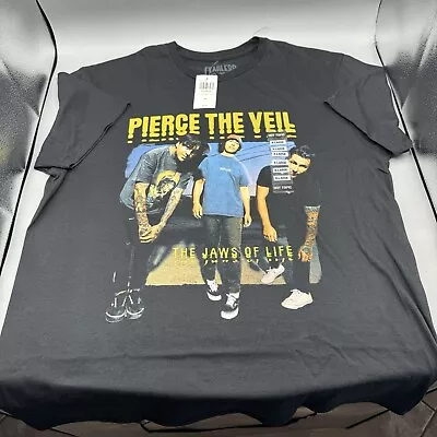 Buy Pierce The Veil Jaws Of Life Boyfriend Fit T-Shirt X-LARGE New With Tags • 18.94£