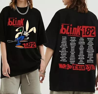 Buy Blink 182 T-shirt World Tour 2024 Music Punk Rock Band Rabbit Multiple Colours • 18.96£