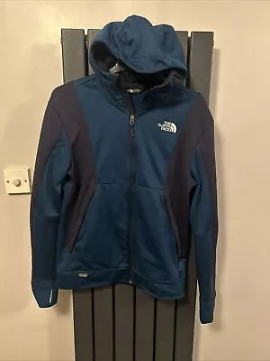 Buy The North Face Men’s Full Zip Hoodie, Black And Bluey Green, Size Small Oversize • 24.99£