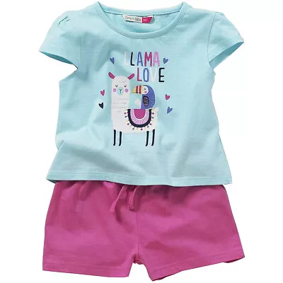 Buy Girls Short Summer Pyjamas Unicorn Flamingo Dinosaur Cotton Cozy N Dozy 12mth-6y • 6.99£