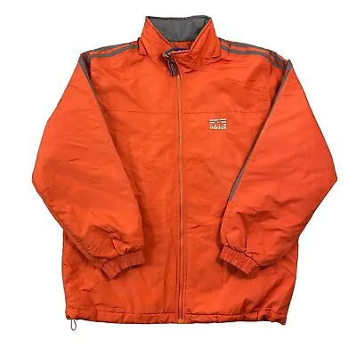Buy Adidas Orange Jacket Quilt Lined Padded Mens Medium • 34.99£