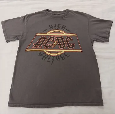 Buy ACDC Children's T Shirt High Voltage Gray Youth Size Medium • 3.93£