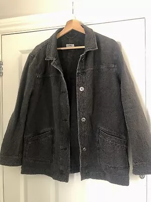 Buy Denim Oversized Jacket Coat Size 8 Uk Wrap London Vintage • 5£