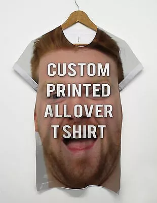 Buy Custom Printed All Over Tshirt Top Customised Personalised Men Your Picture Gift • 20£
