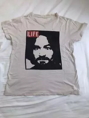 Buy 90 S Charles Manson T Shirt Actual Size (S) Rare • 143.50£
