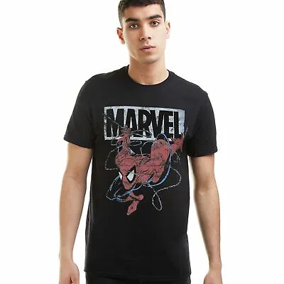 Buy Official Marvel Mens 90's Spiderman T-shirt Black S-XXL • 13.99£