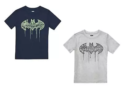 Buy Batman Boys T-Shirt Graffiti Logo Top Tee 3-13 Years Official • 11.99£