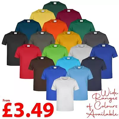 Buy Men’s T-Shirt Plain 100% Cotton Short Sleeve T-Shirts Tee Crew Neck Size S-3XL • 3.49£