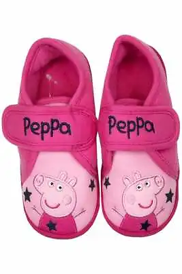 Buy Mothercare Slippers Peppa Pig Pink Girls Character Baby Easy Fasten Toddler Cute • 9.49£