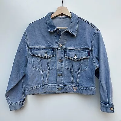 Buy Guess Jeans Vintage Denim Jacket Button Front Blue Womens Size S • 55.92£