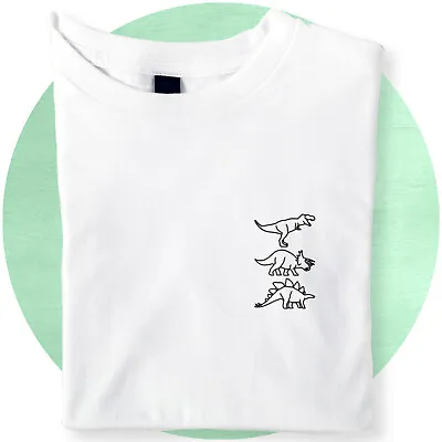 Buy Dinosaur T-Shirt Dino Line Art Gift T-Rex Fossil Party Tee Men Women Clothing • 10.99£