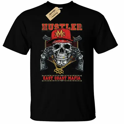 Buy Hustler East Coast Mafia Mens T-Shirt Skull Gangster Rapper Hip Hop • 12.95£