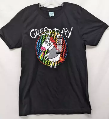 Buy Hot Topic Pacific Womens Band T-Shirt Green Day Sz M Rainbow Unicorn Black • 20.73£