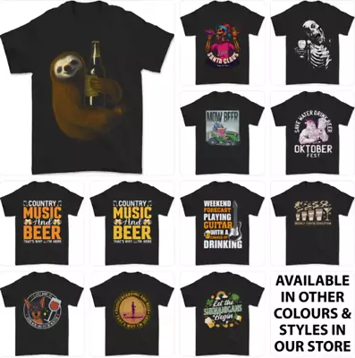 Buy Alcohol T-Shirt Mens Beer Tshirt Tee Top Funny Drunk Slogan 8 • 10.99£