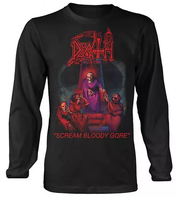 Buy Death Scream Bloody Gore Black Long Sleeve Shirt OFFICIAL • 20.99£