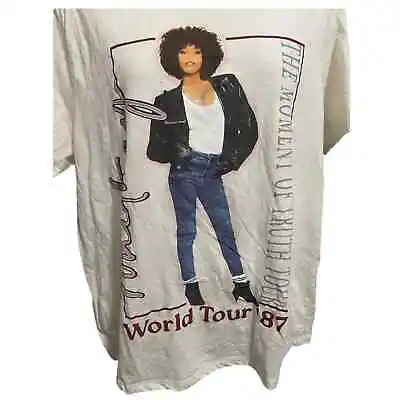 Buy Women’s Whitney Houston Moment Of Truth 1987 Tour Shirt Size XXL • 12.34£