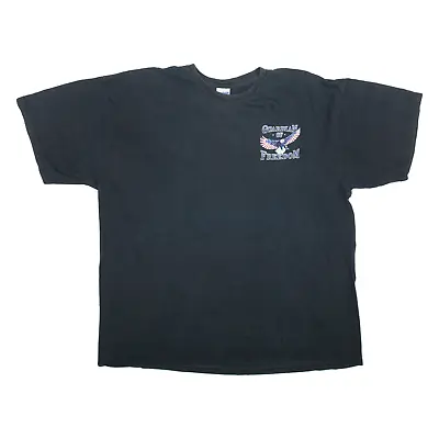 Buy GILDAN Guardian Of Freedom Mens T-Shirt Black Short Sleeve 2XL • 5.99£