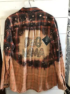 Buy Women’s Apparel Up-cycled Distressed Flannel Shirt FREE PLUNDER JEWELRY! • 62.72£