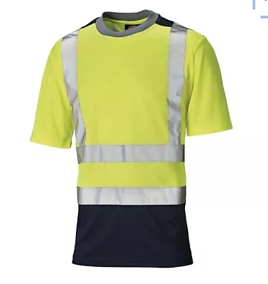Buy Dickies High Viz Yellow T-Shirt Medium SA22081 • 9£