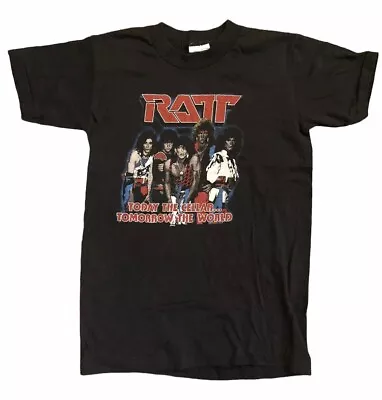 Buy Vintage 1980s RATT Concert Tee Shirt Kids Size Large  • 47.23£