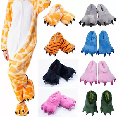 Buy Popular Children's Dinosaur Claw Kigurumi Shoes Indoor Monster Feet Slippers • 11.78£