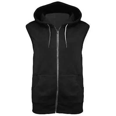 Buy Mens Sleeveless Hooded Zipper Hoodie Casual Gilet Sweatshirt Jacket Jumper Top • 8.99£
