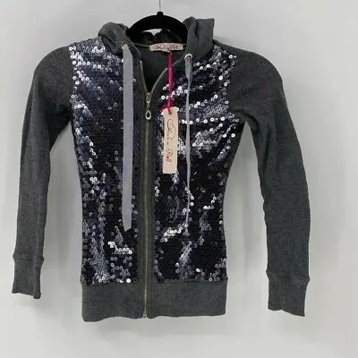 Buy ROCK-N-ROLL Sequin Silk Trim Jacket Jr Sz XS NWT Gray • 6.65£