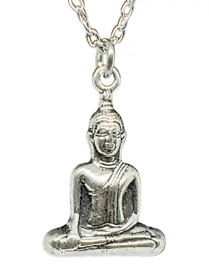 Buy Buddha Necklace Pendant Buddhist Thai Sitting Buddha 18  Chain Jewellery Gift Uk • 4.95£