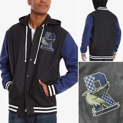 Buy Harry Potter Ravenclaw Button-Down Hooded Varsity Jacket Size XL Warner Bros. • 70.06£
