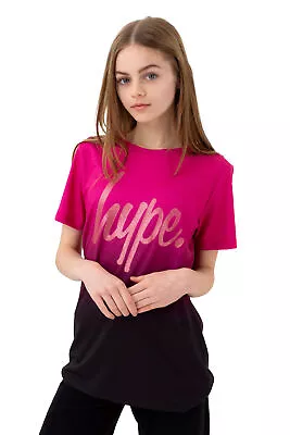 Buy Hype Girls Berry Fade Script T-shirt • 18£