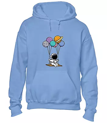 Buy Planet Balloons Astronaut Hoody Hoodie Spaceman Funny Cool Design New Top • 16.99£