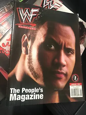 Buy WWF WWE Magazine JANUARY 1999 The Rock Cover + Poster + Merch Cat • 12.99£