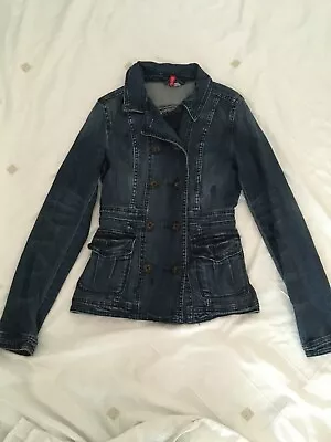 Buy H&M Ladies Denim Jacket Fitted Size 8 • 2.50£