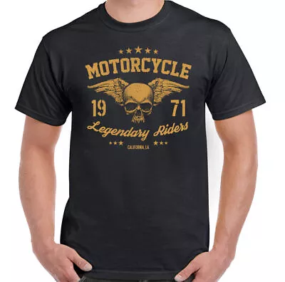 Buy Motorcycle Legendary Riders T-Shirt Mens Biker Motorbike Bike Cafe Racer Custom • 12.95£