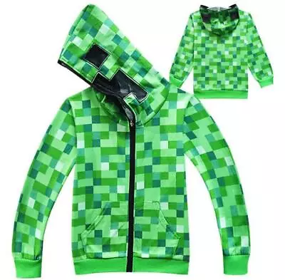 Buy Kids&Boys&Girl Youth Pixelated PC Hoodie Zip Coat TV Game Sweater Jacket 🔥🔥🔥 • 14.80£