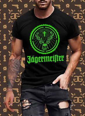 Buy Fashion Men's Jägermeister T-Shirt Crewneck Unisex 100% Cotton • 29.76£