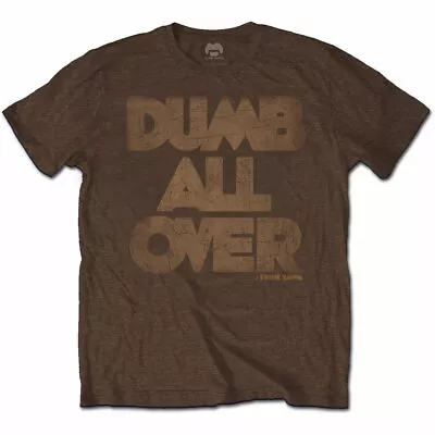 Buy FRANK ZAPPA   - Unisex T- Shirt -  Dumb All Over -  Brown Cotton  • 16.99£