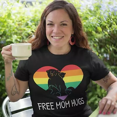 Buy Women's LGBT Ally Shirt Free Mom Hugs LGBT T Shirt Tee Mama Bear Gift LGBTQ TShi • 22.63£