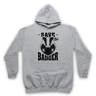 Buy Save The Badger Protest Slogan Anti Cull Animal Lover Unisex Adults Hoodie • 27.99£