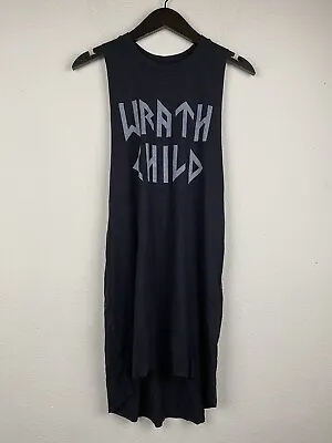 Buy BLACK HEART Black Oversized  WRATH CHILD  Tunic Top Open Twist Cutout Dress Z4 • 20.79£