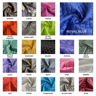 Buy 4oz QUILTED FABRIC Waterproof UK Manufactured Outdoor Jacket Upholstery Dress • 99.99£