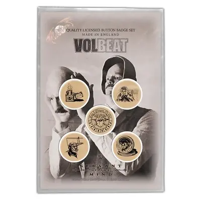 Buy Volbeat Servant Of The Mind Button Badge Set Official Rock Band Merch • 8.14£