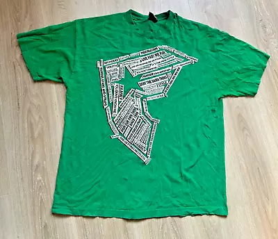 Buy Famous Stars And Straps XL Green Badge Of Honour Distressed Faded T-Shirt Tee • 19.99£