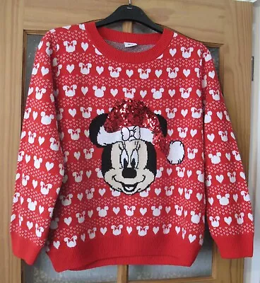 Buy Disney Licensed Product – Womens TU Minnie Mouse Christmas Jumper (UK Size 16) • 10£