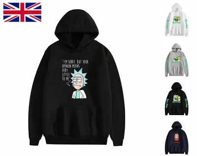 Buy Rick And Morty Print Mens Womens Casual Sports Sweatshirt Hoodie Jumper * • 13.07£