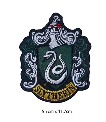 Buy Embroidered Patches Clothes SLYTHERIN Iron-On Sew-On Fabric Transfers Applique • 3.99£