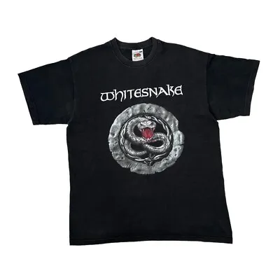 Buy Vintage WHITESNAKE “Europe 2004” Heavy Metal Band Tour Graphic T-Shirt Medium • 34.99£