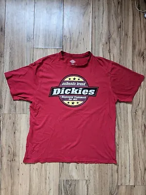 Buy Dickies Mens Short Sleeve T Shirt, Red, XL • 12.99£